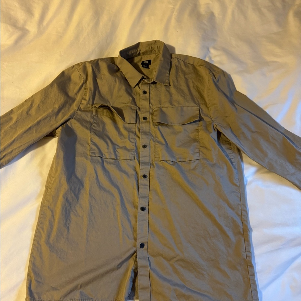 H&M Men's Light Brown Shirt Jacket